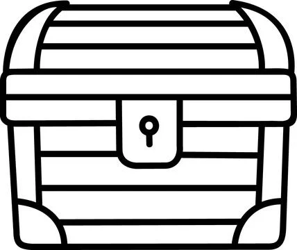 Closed Treasure Chest Gamification Reward Icon Stock Illustration