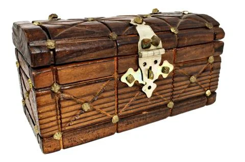 Closed treasure chest Stock Photos
