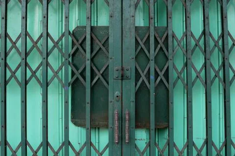 Closed two-layer door Foto stock