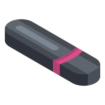 Closed usb flash icon, isometric style Stock Illustration