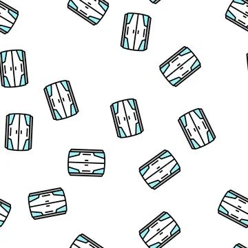 Closed vertical cabin solarium equipment vector seamless pattern Stockillustratie