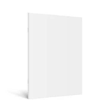 Closed vertical paperback booklet, catalog or magazine mockup Stock Illustration