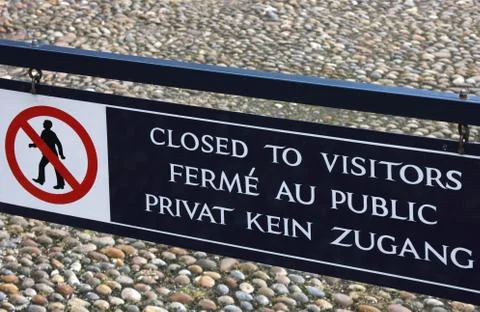 Closed to visitors sign Stock Photos