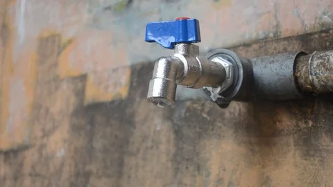Closed Water Faucet Stock Footage 80049966