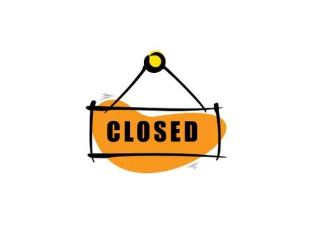 Closed on white background in vector illustration Stock Illustration