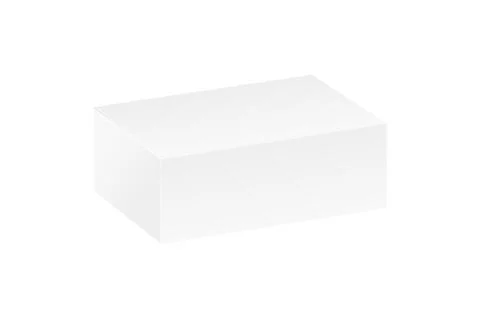 Closed white blank box Stock Illustration