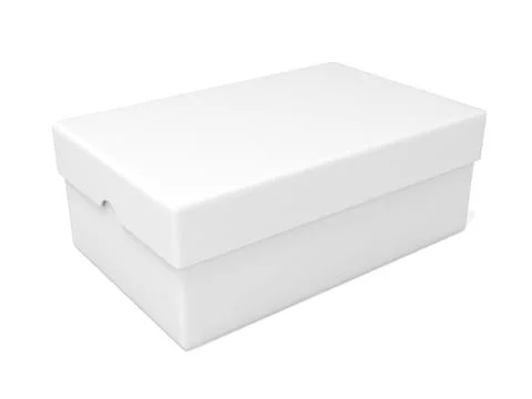 Closed white box, 3D Illustrazione stock