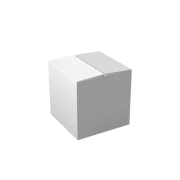 Closed white box Stock Illustration