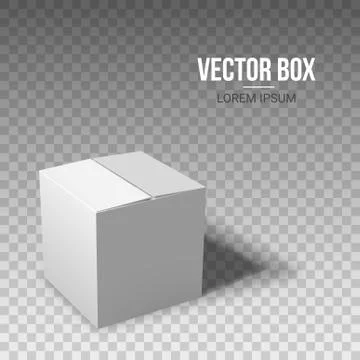 Closed white box Stock Illustration
