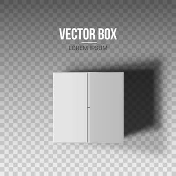 Closed white box Stock Illustration