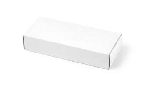 Closed the white box on a white background Stock Photos