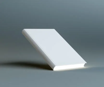 A closed white empty book stands on the corner Stock Illustration