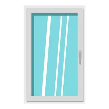 Closed white window icon isolated Ilustración de archivo