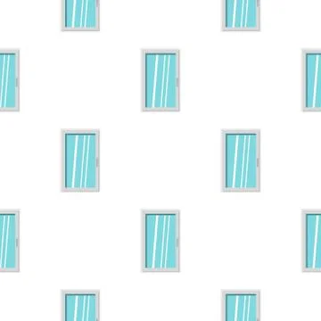 Closed white window pattern flat Ilustración de archivo