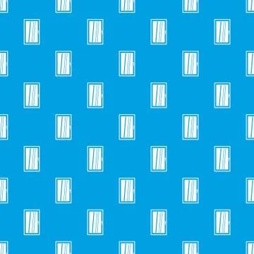 Closed white window pattern seamless blue Ilustración de archivo