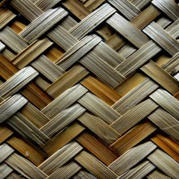 Closed up wickerwork and basketwork thai style Foto stock
