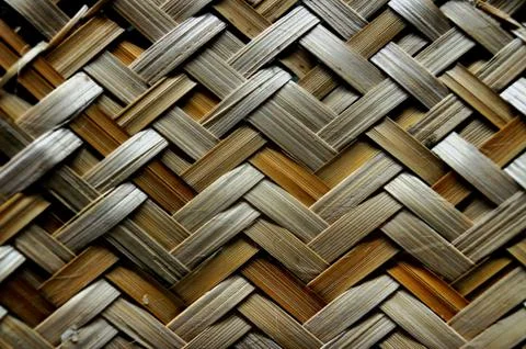 Closed up wickerwork and basketwork thai style Stock Photos