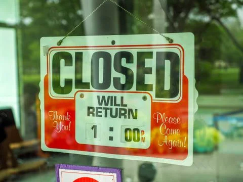 Closed / Will return Stock Photos