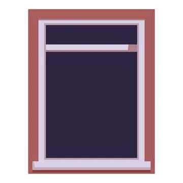 Closed window is allowing darkness to fill the room Ilustración de archivo
