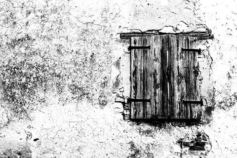 Closed window and wall one Stock Photos