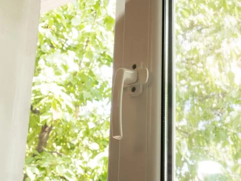 Closed window close up Stock Photos