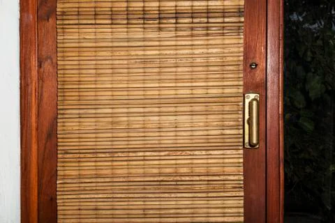 Closed window with mat Stock Photos