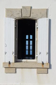 Closed window in an open window Stock Photos