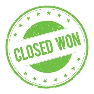 CLOSED-WON stamp sign Stock Illustration
