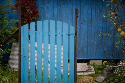 Closed Wooden Gate 库存照片