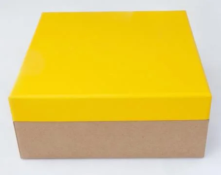 Closed yellow box Foto stock