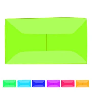 Closed yellow paper envelope representing communication and delivery graphic Illustrazione stock