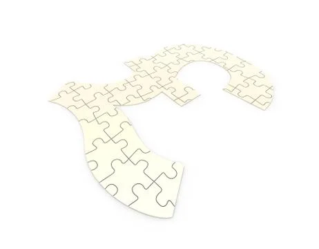 Closely connected puzzles, teamwork, sterling Stock Illustration