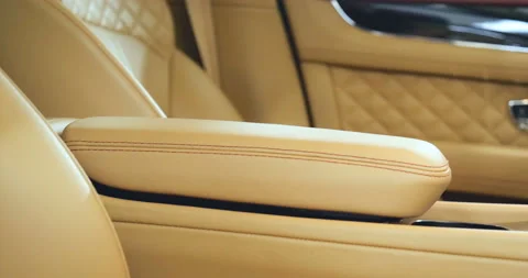 Closely shown are different parts of the car interior. Stock Footage 108761707