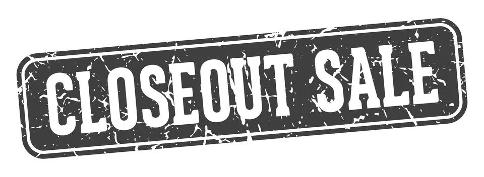 Closeout sale rectangular sign. closeout sale stamp Stock Illustration