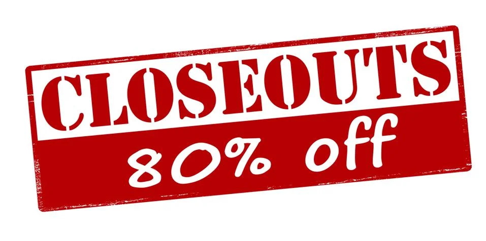 Closeouts eighty percent off Stock Illustration