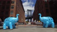 Closer Balloons Indicate Social Distance In Dumbo Brooklyn Stock Footage