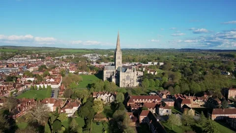 Closer to Cathedral Salisbury Stock Footage 280433950