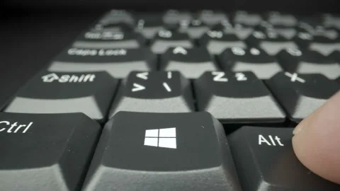 Closer look of the Alt and Ctrl button on the keyboard Stock Footage 149160839