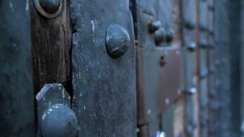 Closer look of the big black dots on the gate of Imperial Palace in Tokyo Jap Stock Footage 121407578