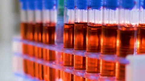 Closer look of the coronavirus or Covid-19 vaccine syringe Stock Footage 129461604