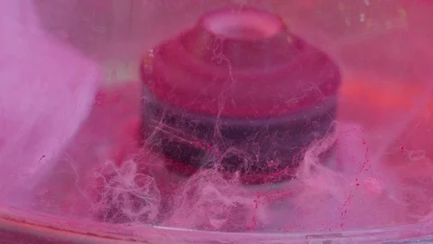 Closer look of the cotton candy inside the bowl Vídeos de archivo 97030858