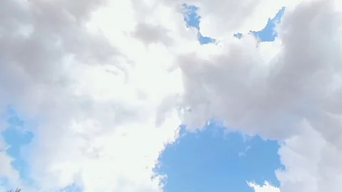 The closer look of the fluffy clouds in the sky Stock Footage 92221589