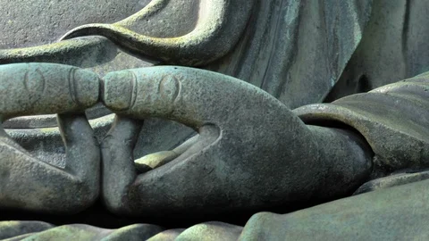 Closer look of the hands of the buddha in Senso-ji Temple in Tokyo Japan Stock Footage 121384386