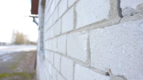 Closer look of the hollowblocks wall Stock Footage 149713723