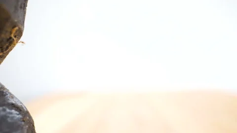 The closer look of the pliers jaw on the table Stock Footage 135692804