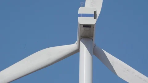 The closer look of the propeller of the windmill Stock Footage 91196853