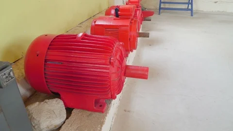 Closer look of the red engine machine on the side in Leevaku Estonia Stock Footage 98070637