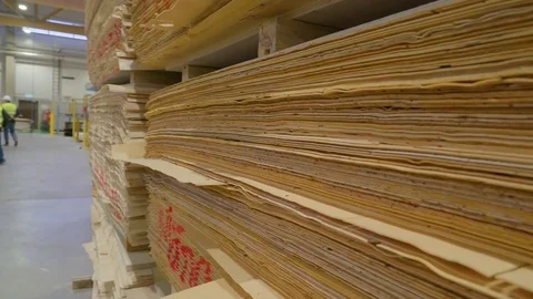 Closer look of the thin sheets of woods Stock Footage 75761488