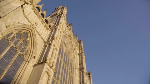 A Closer View Of The Great East Window York Minster Stock Footage 242706142