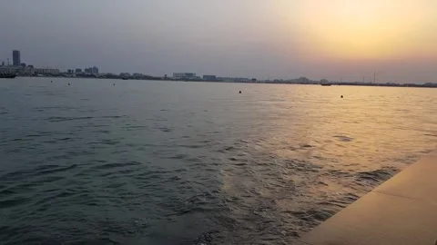 A Closer View On Ocean Waves At Evening Stock Footage 132283904